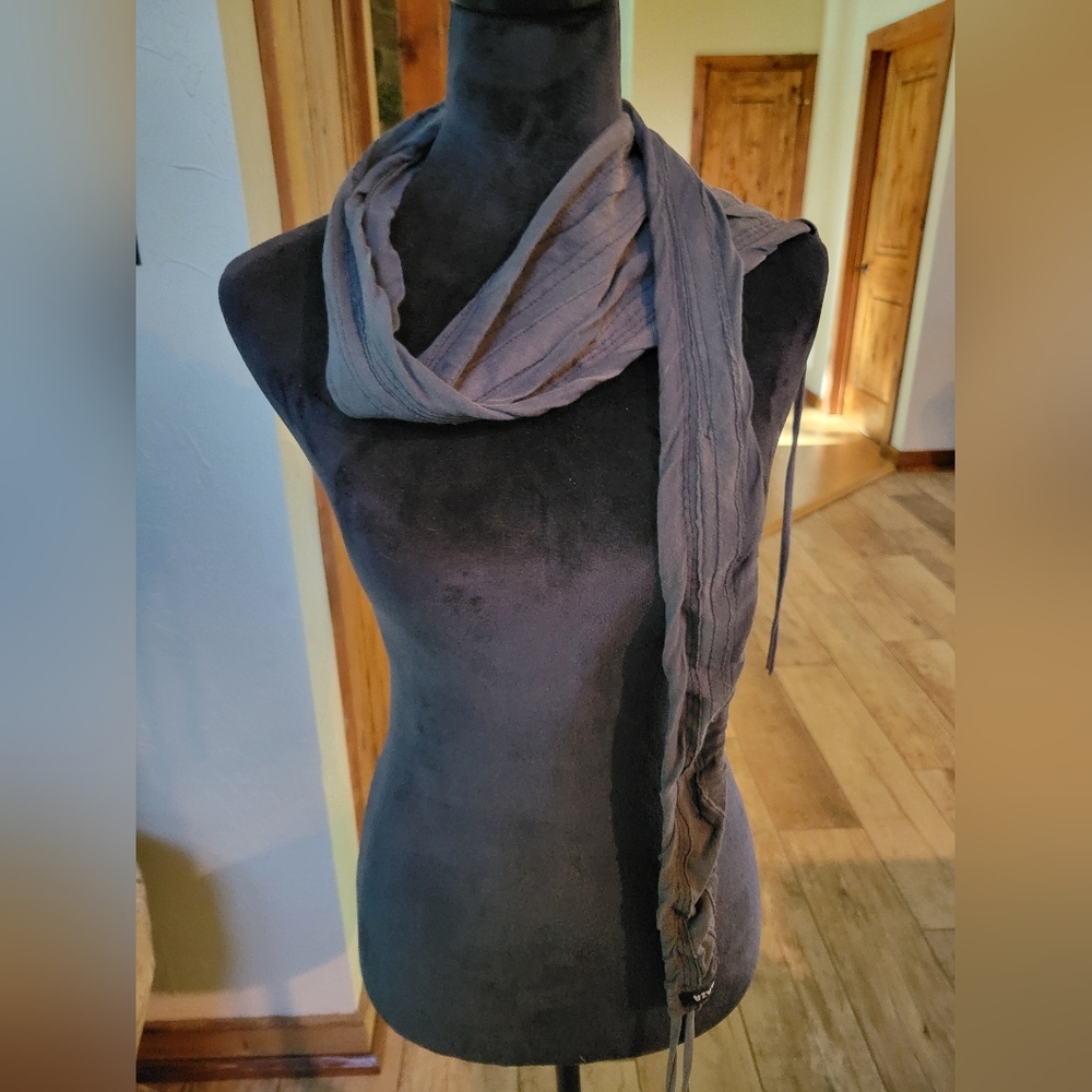 Demobaza DUNE Charcoal Gray Scarf Wrap